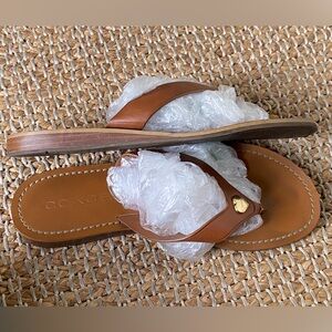Coach Leather Tan Sandals.